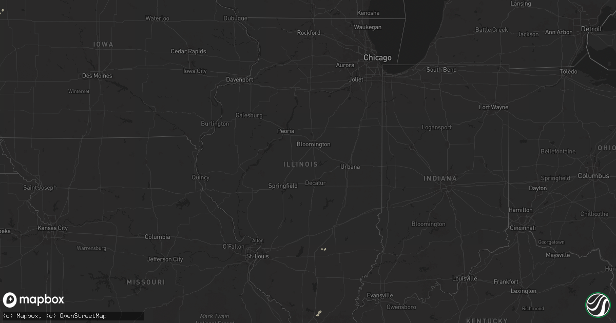 Hail map in Illinois on July 23, 2025