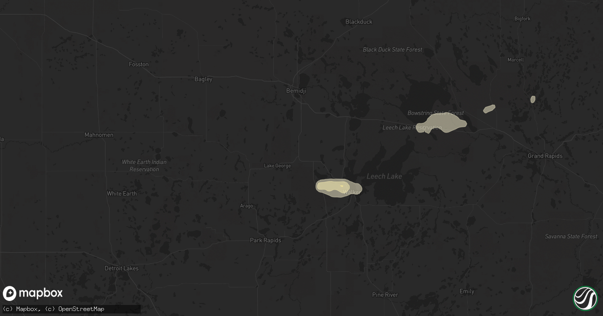 Hail map in Laporte, MN on July 23, 2025