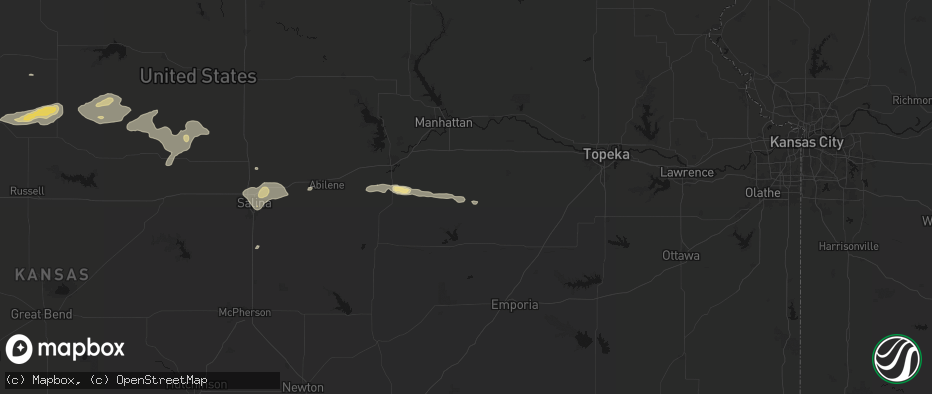 Hail map in Alta Vista, KS on July 23, 2026