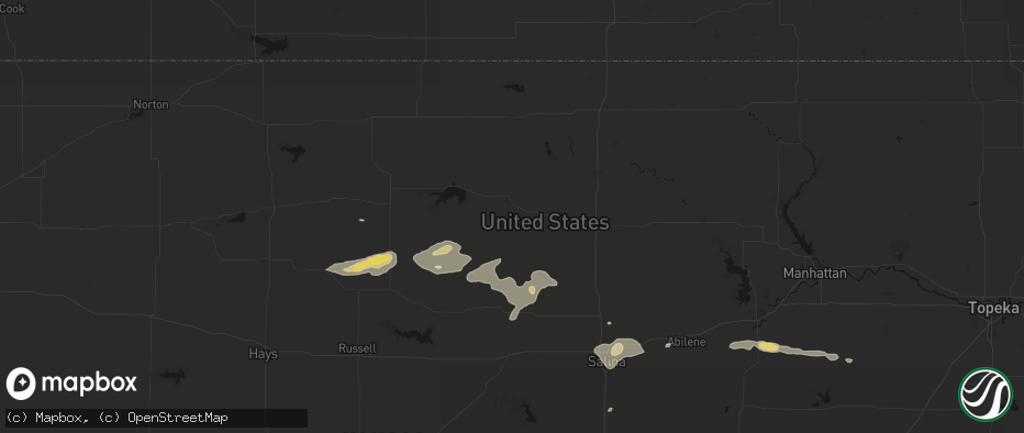 Hail map in Beloit, KS on July 23, 2026