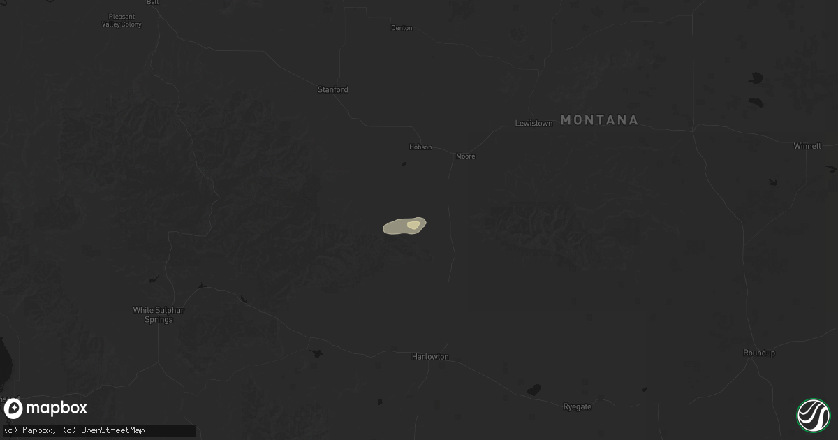 Hail map in Buffalo, MT on July 23, 2026