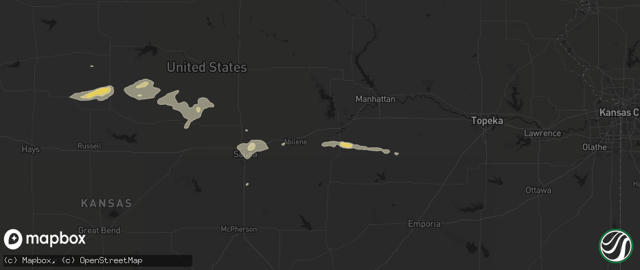 Hail map in Chapman, KS on July 23, 2026
