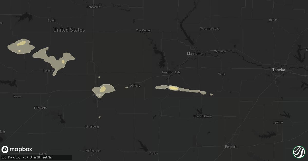 Hail map in Chapman, KS on July 23, 2026