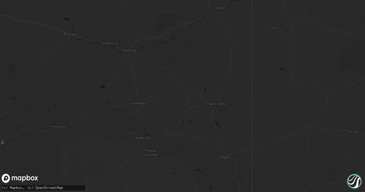 Hail map in Concho, AZ on July 23, 2026