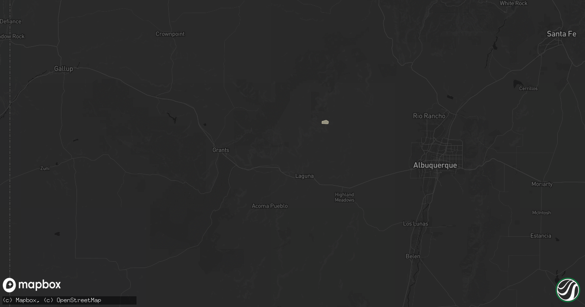 Hail map in Cubero, NM on July 23, 2026