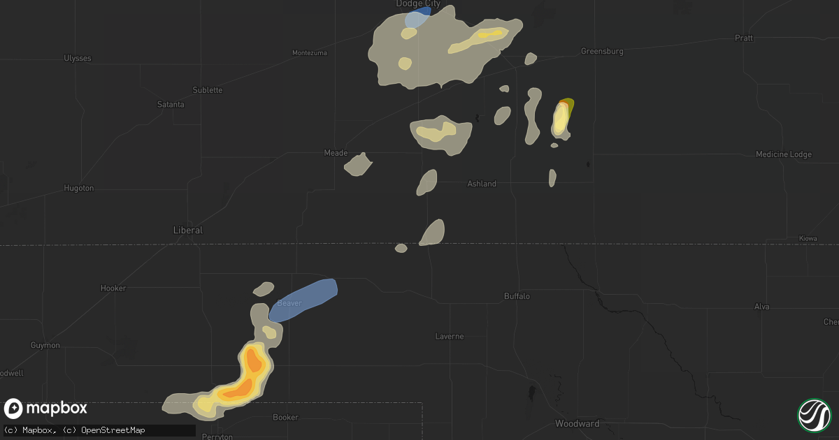 Hail map in Englewood, KS on July 23, 2026