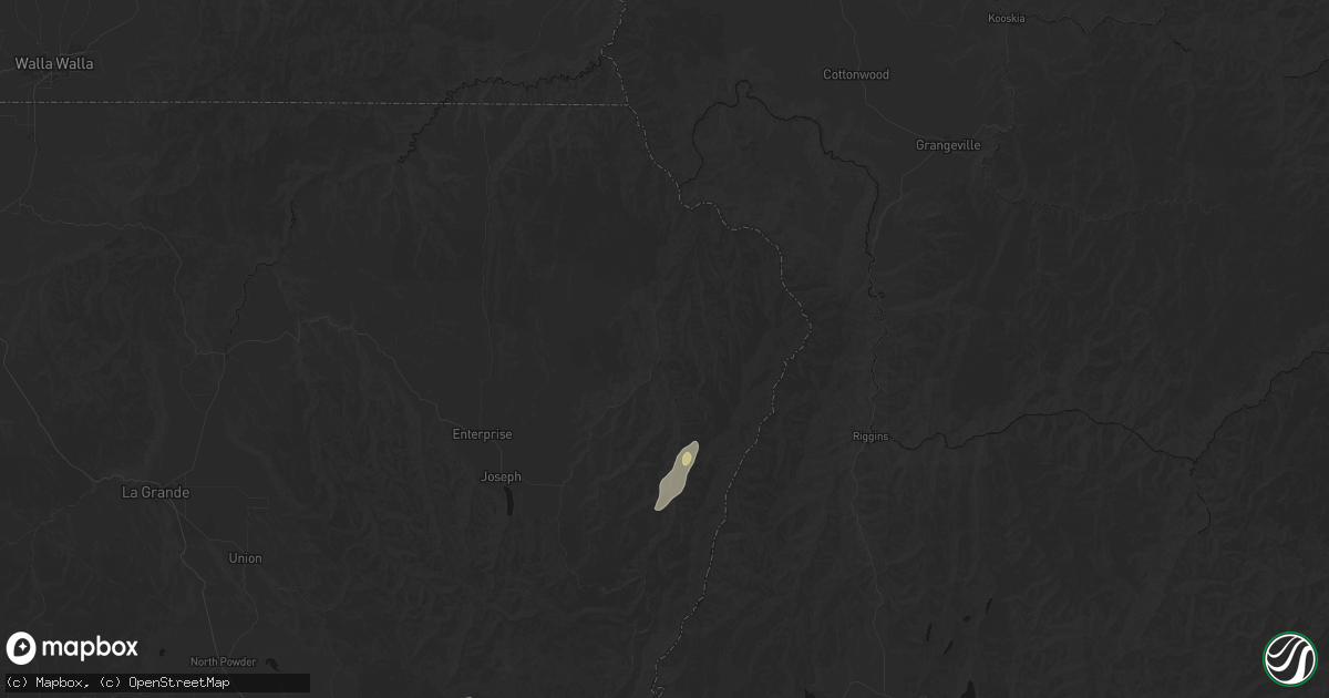 Hail map in Imnaha, OR on July 23, 2026