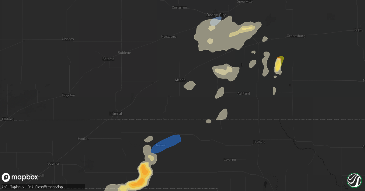 Hail map in Meade, KS on July 23, 2026