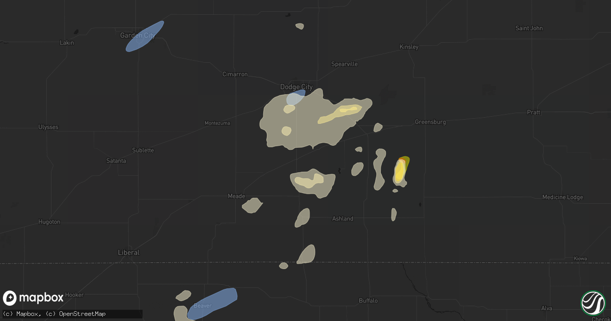 Hail map in Minneola, KS on July 23, 2026