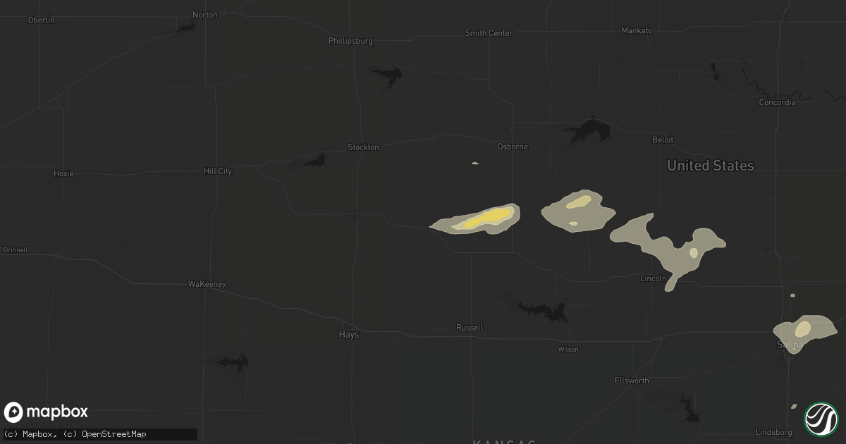 Hail map in Natoma, KS on July 23, 2026