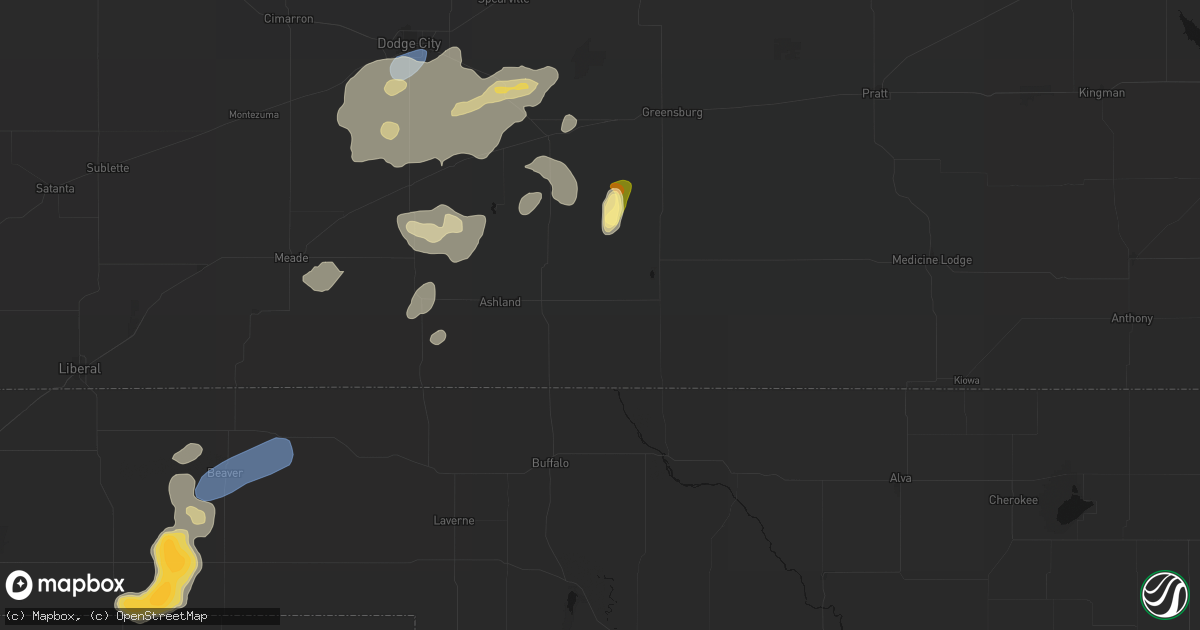 Hail map in Protection, KS on July 23, 2026