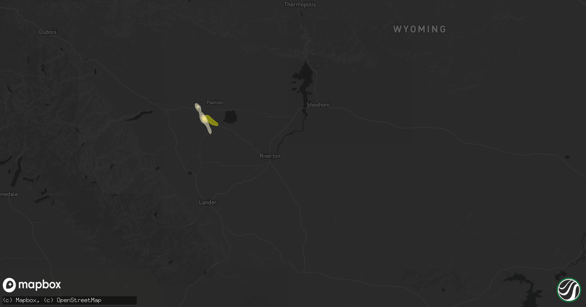 Hail map in Riverton, WY on July 23, 2026