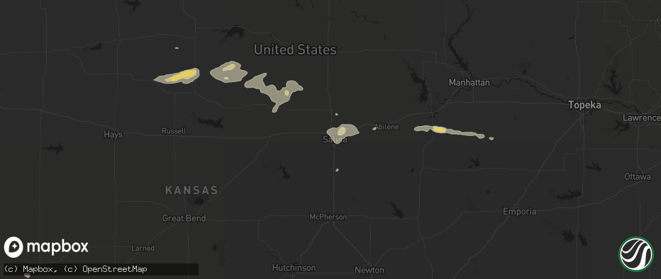 Hail map in Salina, KS on July 23, 2026