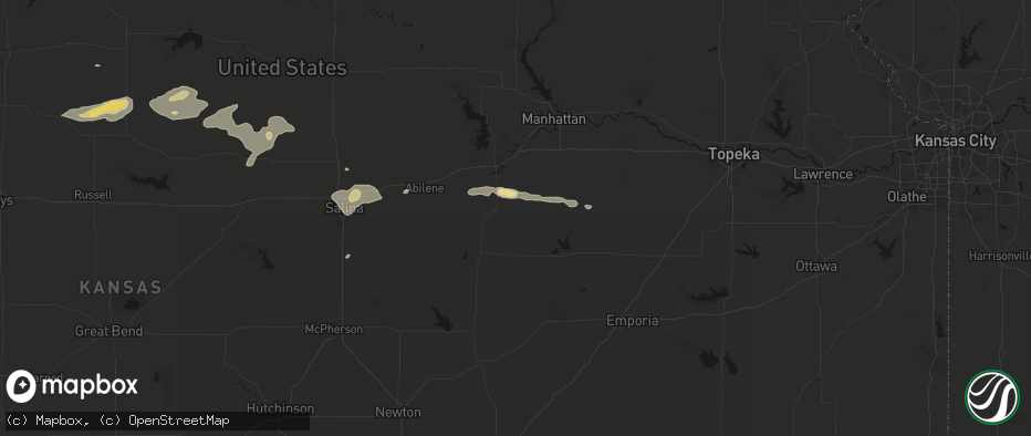 Hail map in White City, KS on July 23, 2026