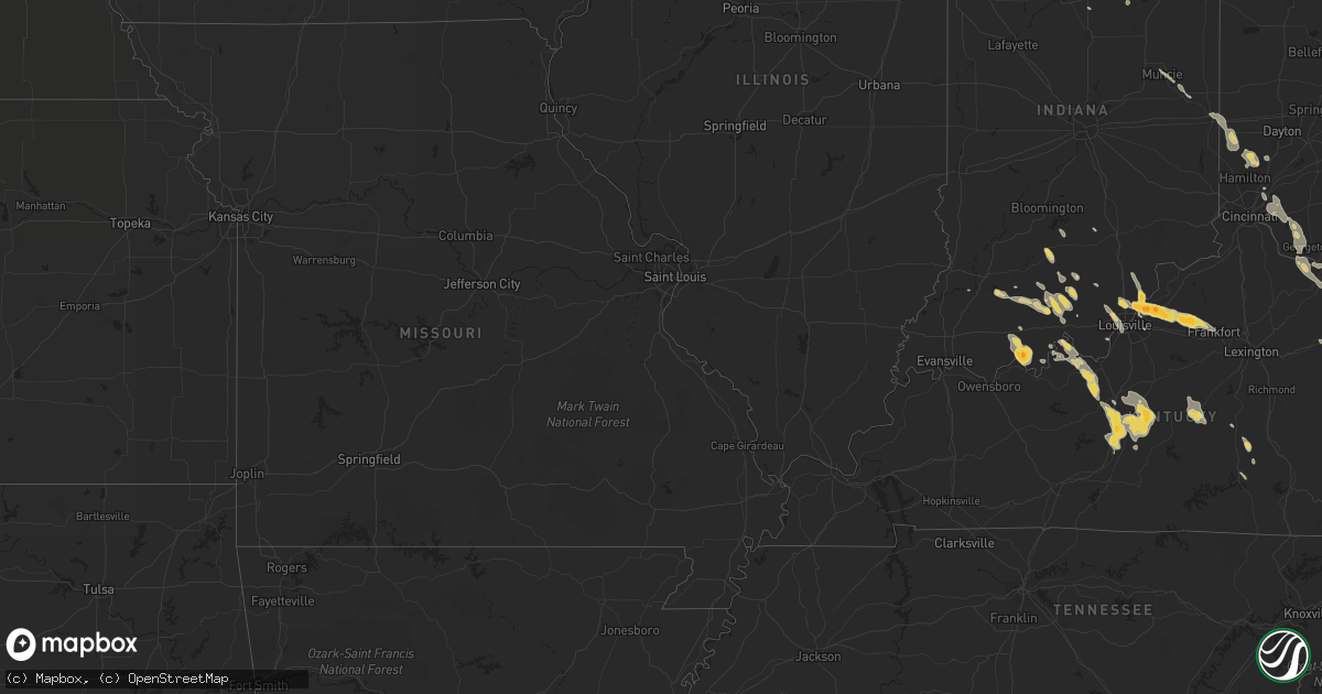 Hail map on July 24, 2012