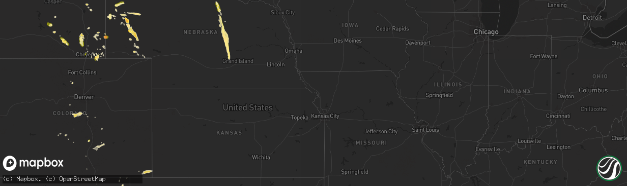 Hail map in Colorado on July 24, 2013