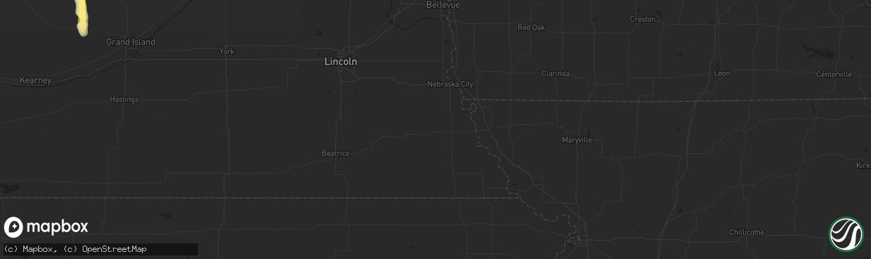 Hail map in Glendive, MT on July 24, 2013