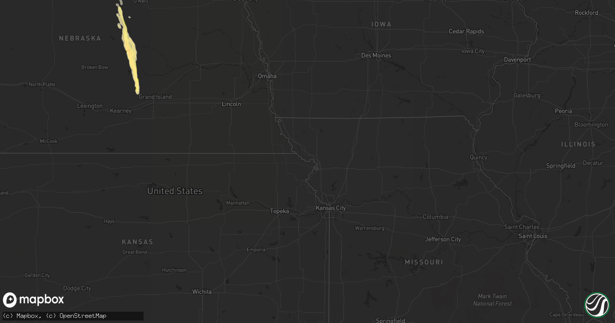 Hail map in Texas on July 24, 2013