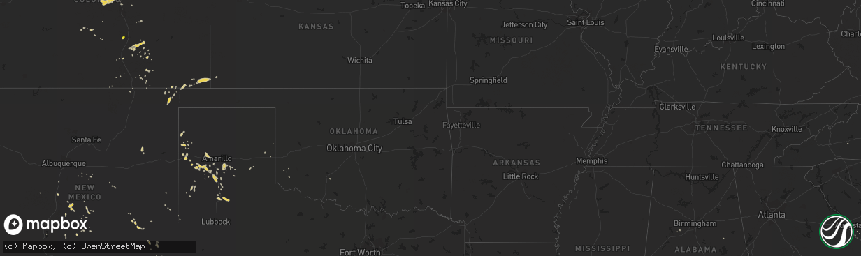 Hail map on July 24, 2013