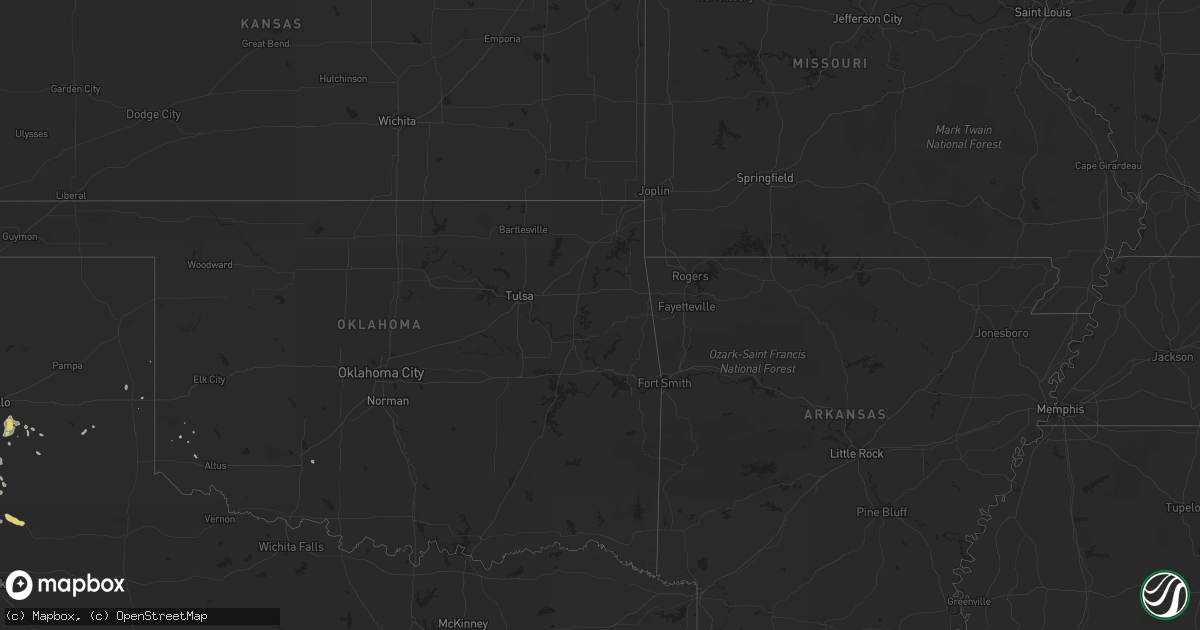 Hail map on July 24, 2013