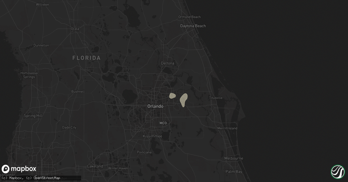 Hail map in Oviedo, FL on July 24, 2014