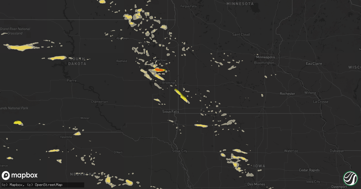 Hail map on July 24, 2014