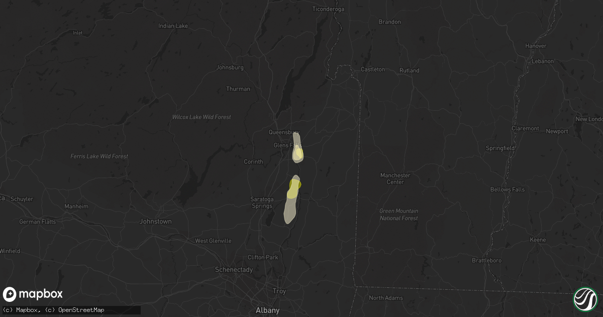 Hail map in Fort Edward, NY on July 24, 2015