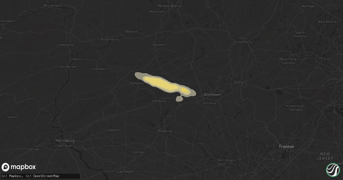 Hail map in Kempton, PA on July 24, 2017