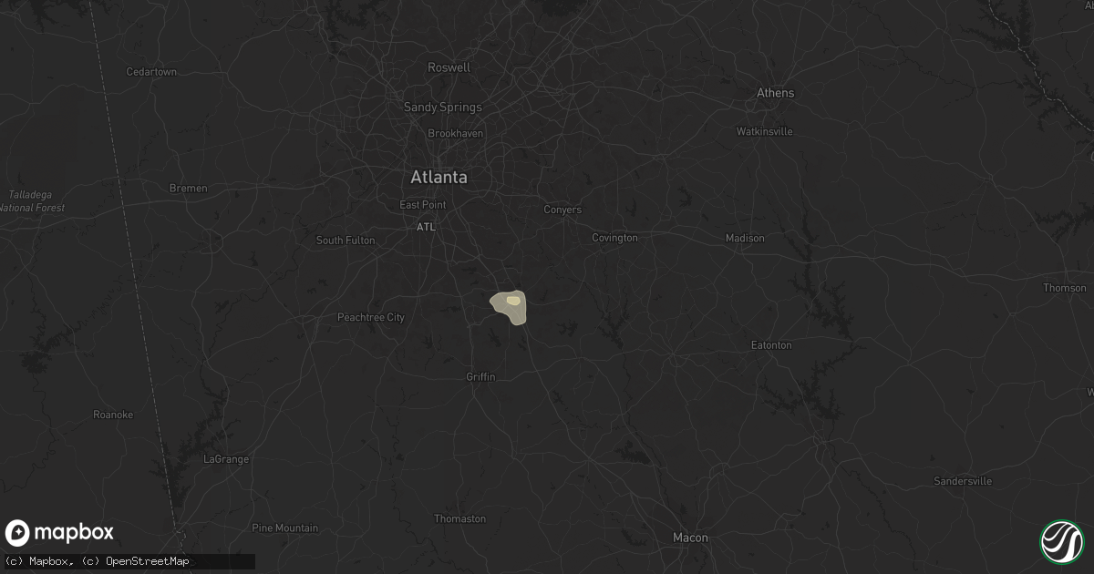 Hail map in Mcdonough, GA on July 24, 2017