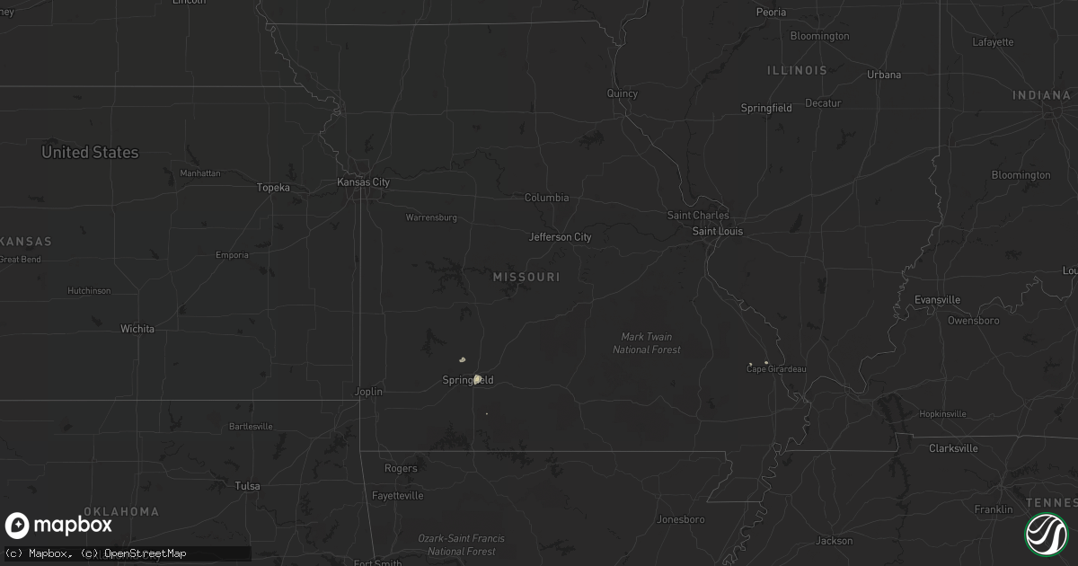 Hail map in Missouri on July 24, 2017