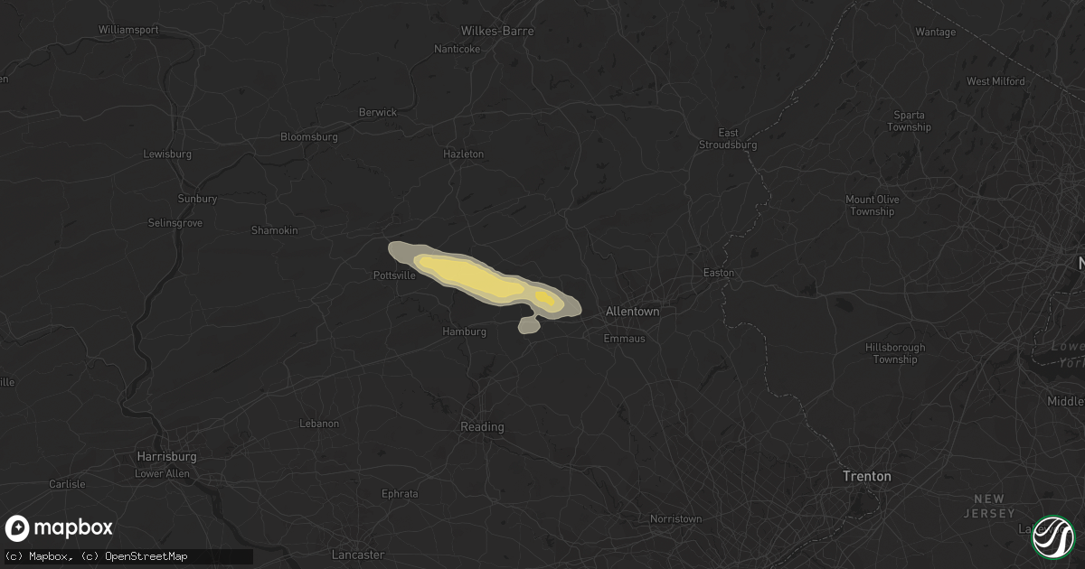 Hail map in New Tripoli, PA on July 24, 2017