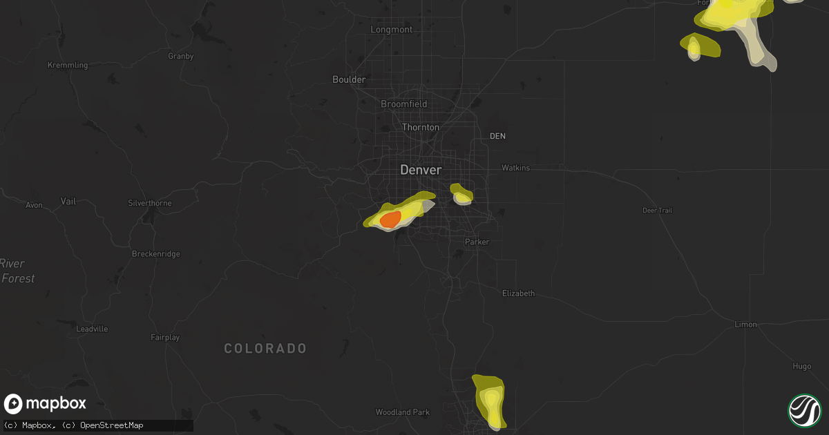 Hail map in Littleton, CO on July 24, 2018