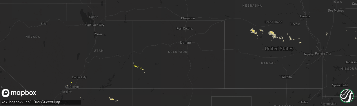 Hail map in Colorado on July 24, 2021