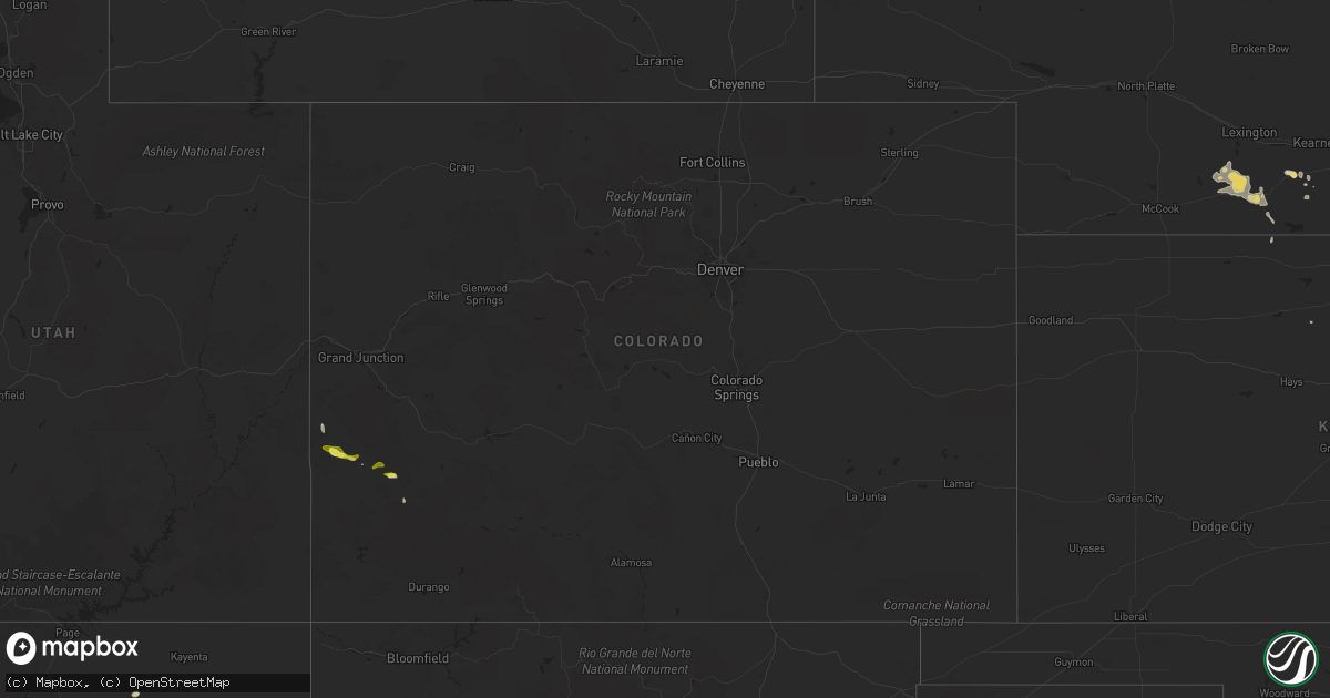 Hail map in Colorado on July 24, 2021