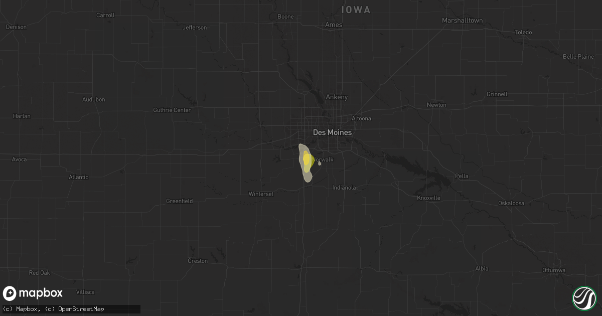 Hail map in Cumming, IA on July 24, 2024