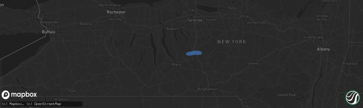 Hail map in Groton, NY on July 24, 2024