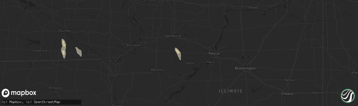 Hail map in London Mills, IL on July 24, 2024