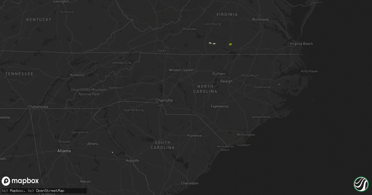 Hail map in North Carolina on July 24, 2024