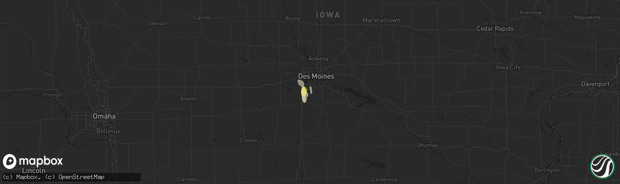 Hail map in Norwalk, IA on July 24, 2024