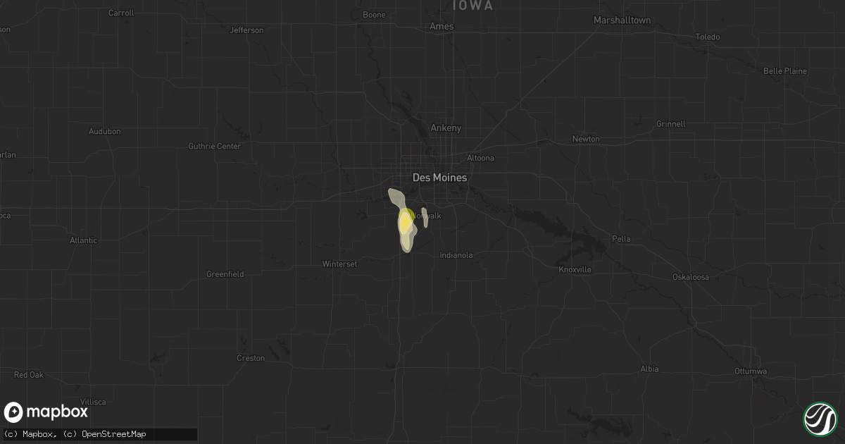 Hail map in Norwalk, IA on July 24, 2024