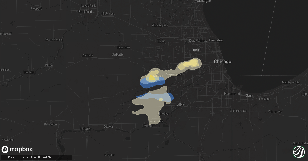 Hail map in Montgomery, IL on July 24, 2025