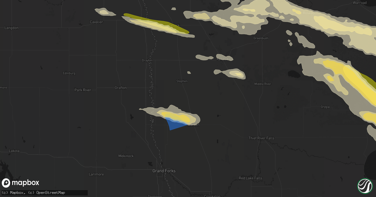 Hail map in Argyle, MN on July 24, 2026