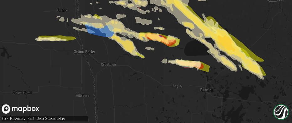 Hail map in Brooks, MN on July 24, 2026