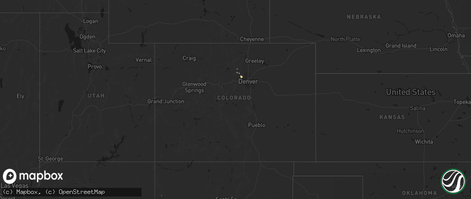 Hail map in Colorado on July 24, 2026