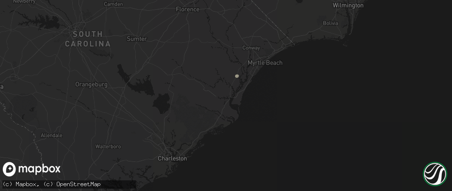 Hail map in Georgetown, SC on July 24, 2026