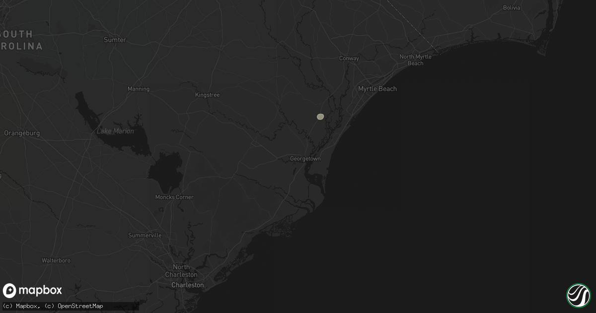 Hail map in Georgetown, SC on July 24, 2026