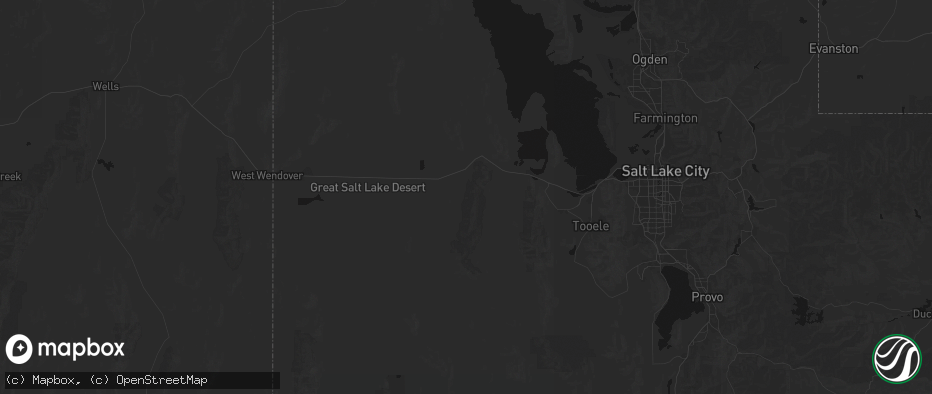 Hail map in Grantsville, UT on July 24, 2026
