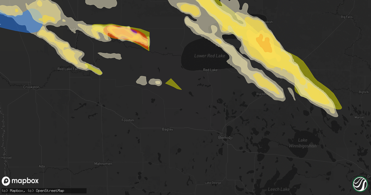 Hail map in Leonard, MN on July 24, 2026