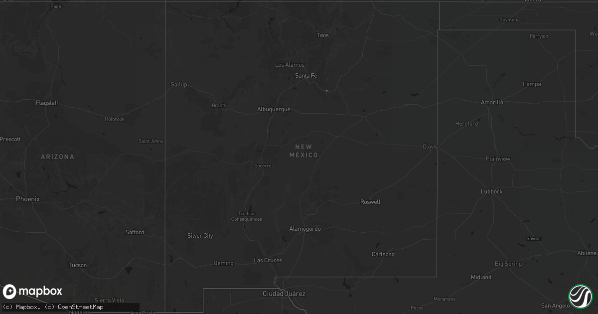 Hail map in New Mexico on July 24, 2026
