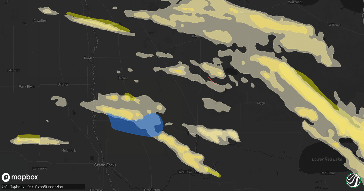Hail map in Newfolden, MN on July 24, 2026